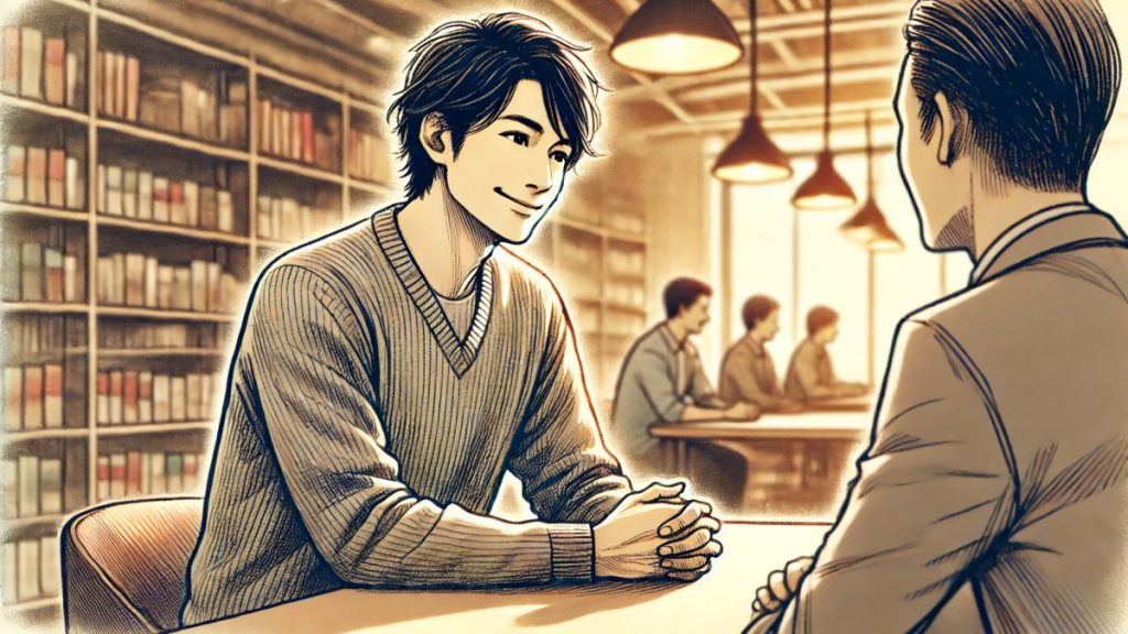 聞き上手で信頼される男性