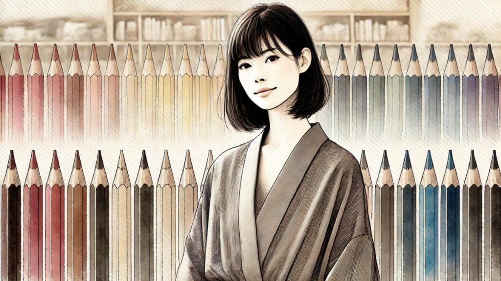 色鉛筆を順番に並べる方法