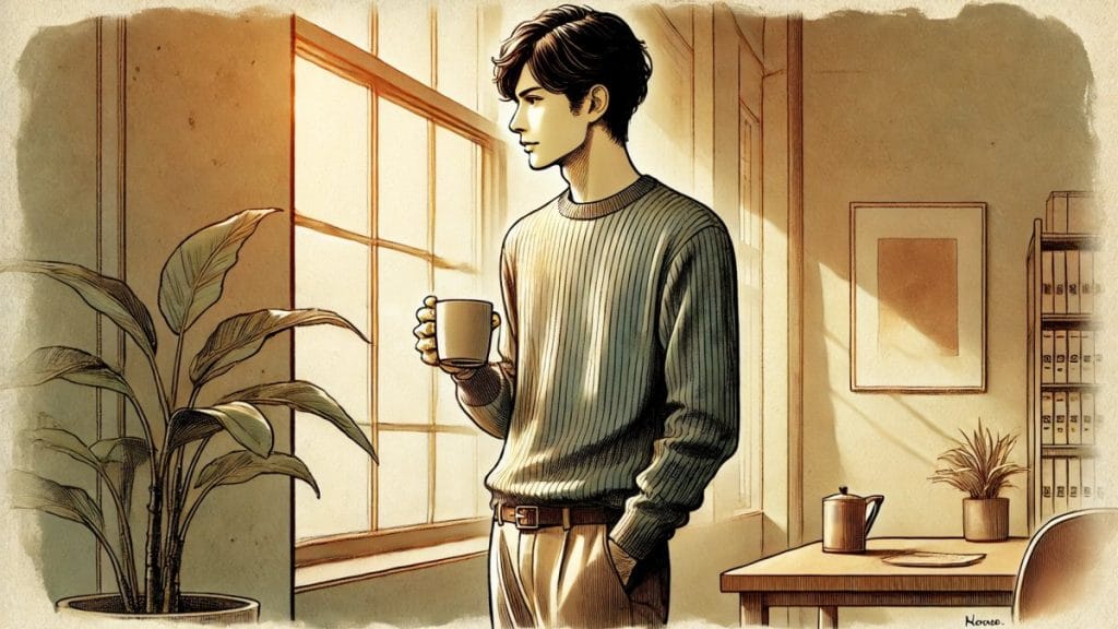 ゆっくり話す男性の頼れるイメージ