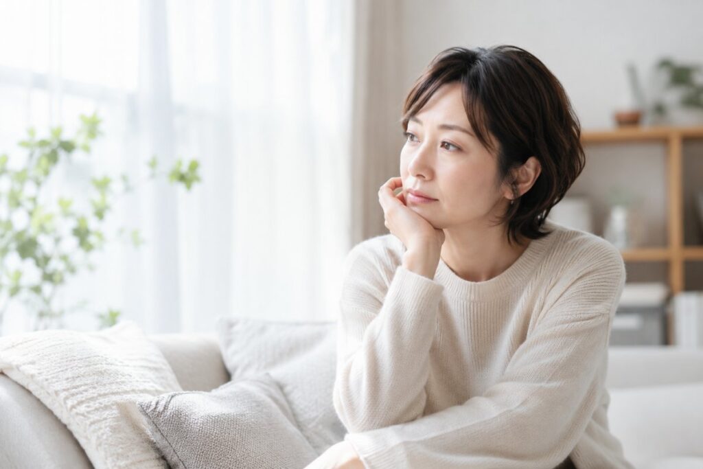 悩みや不安を抱えた時に相談するイメージ