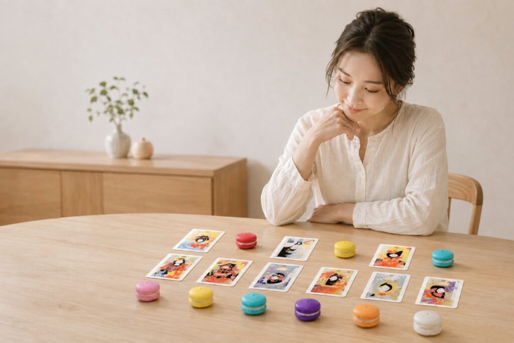 カラットセラピーでカラーとタロットカードを学ぶイメージ